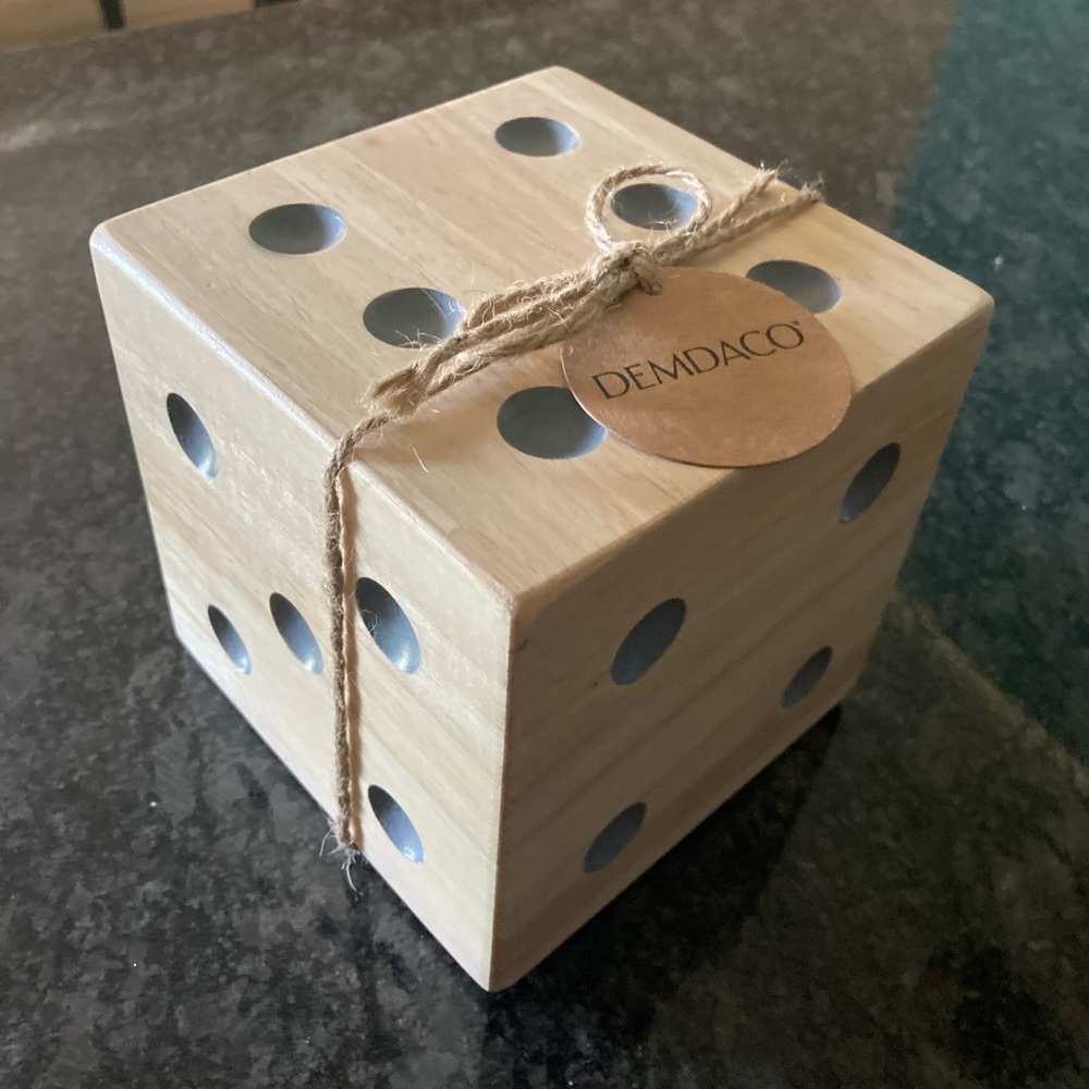 Demdaco Natural Wood Dice 5”
